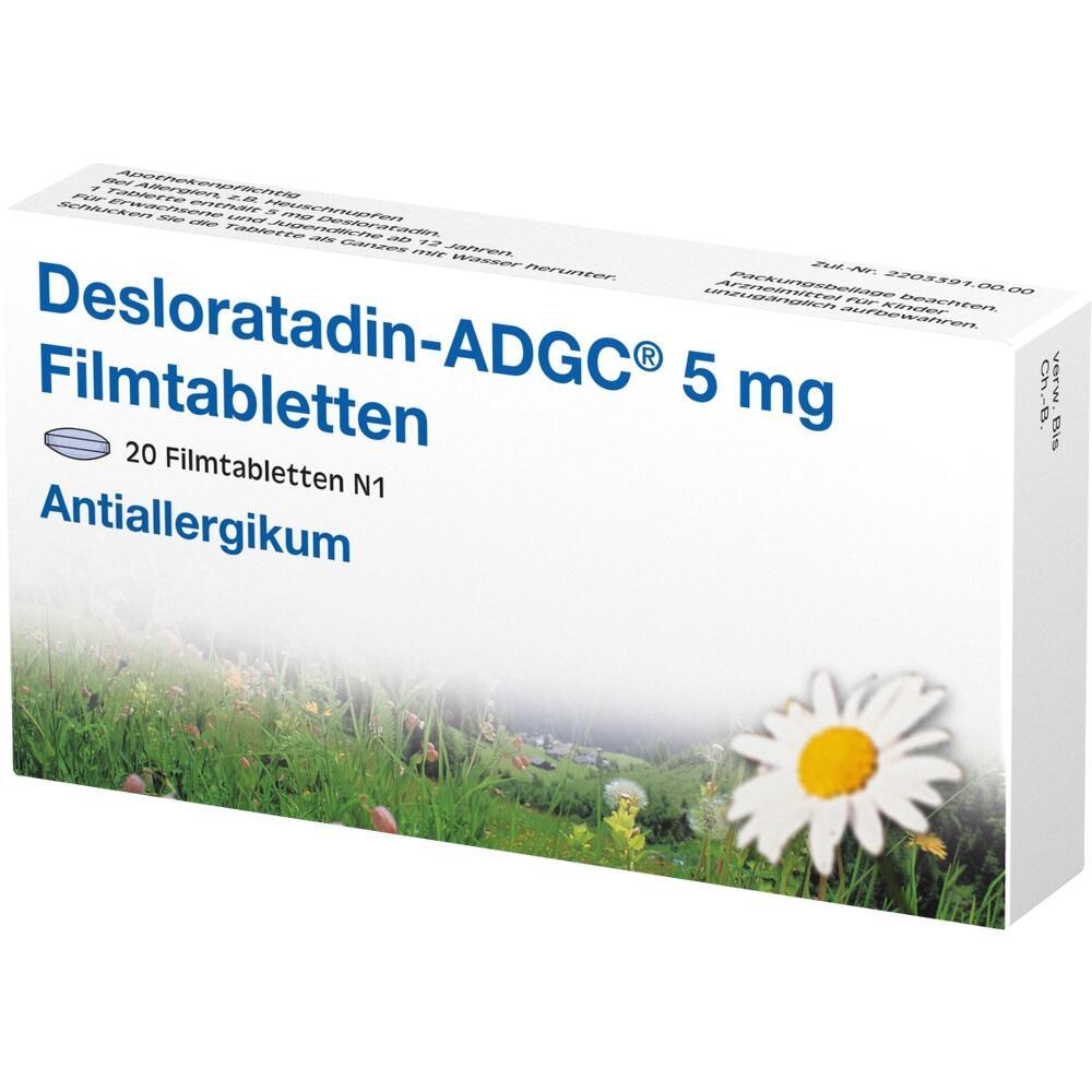Eine Medikamentenschachtel mit Blumenmotiv enth&auml;lt Antiallergikum-Tabletten.