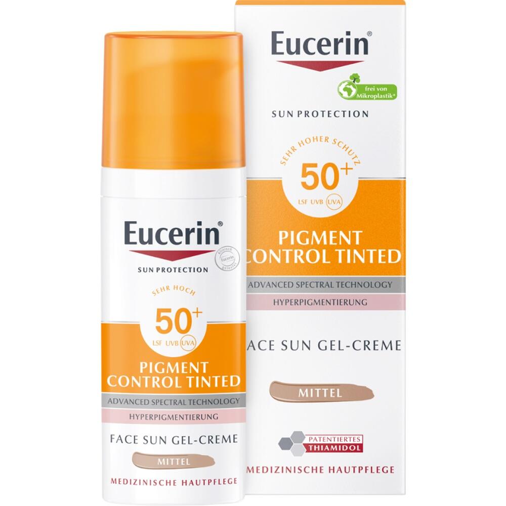 Sonnencreme von Eucerin mit Lichtschutzfaktor 50+ für pigmentierte Haut.