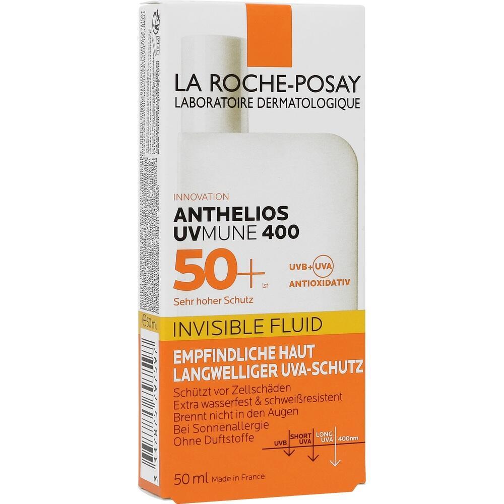 Weiße Verpackung einer Sonnenschutzcreme mit LSF 50+ von La Roche-Posay.