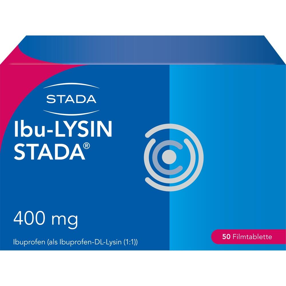 Eine Packung Ibuprofen-Tabletten mit 400 mg von Stada.