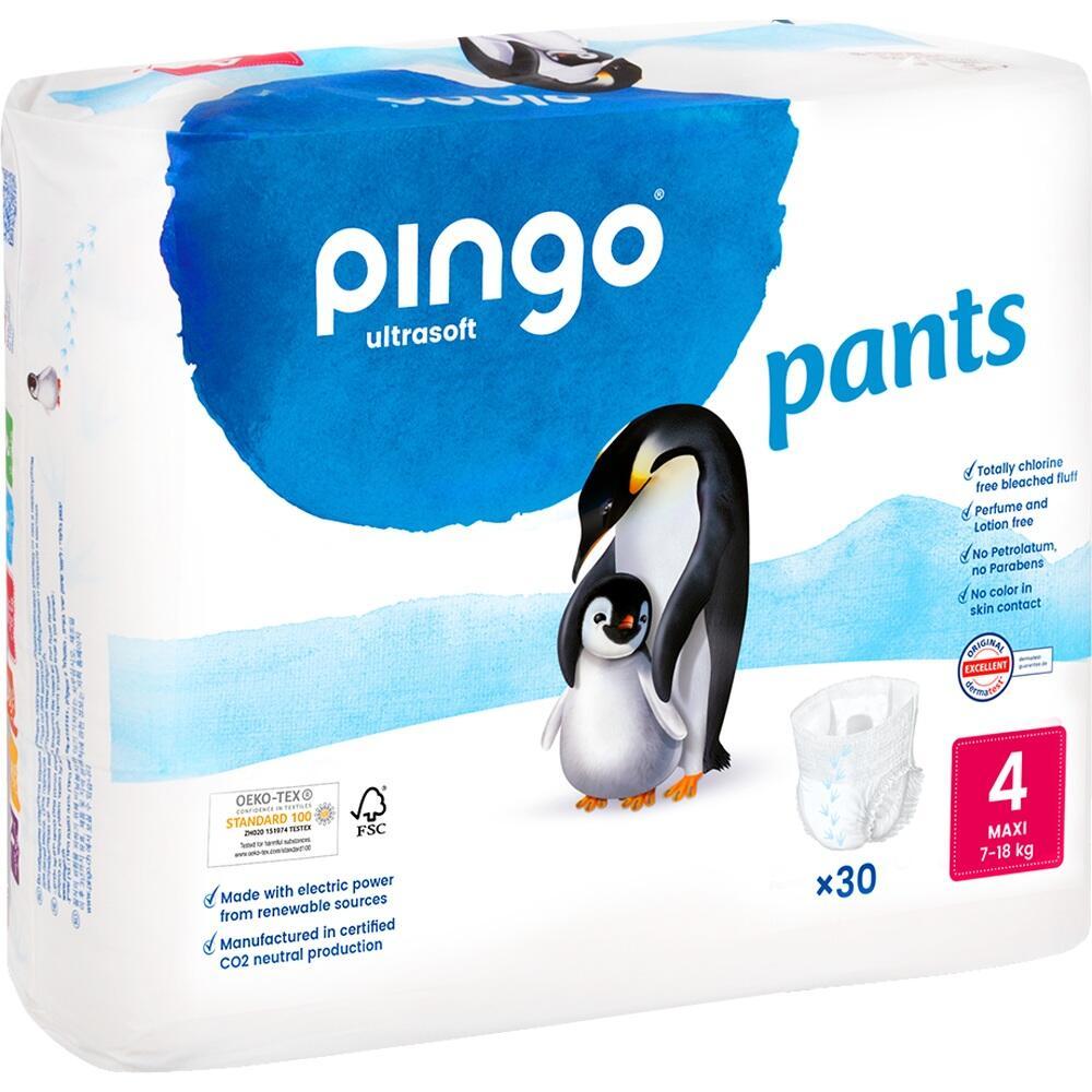 Ein Eltern-Pinguin und ein K&uuml;ken sind auf einer Packung Windeln abgebildet.