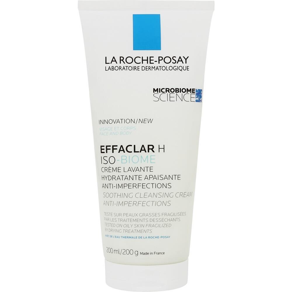 Ein weißes Reinigungsgel von La Roche-Posay mit blauem Logo auf der Verpackung.