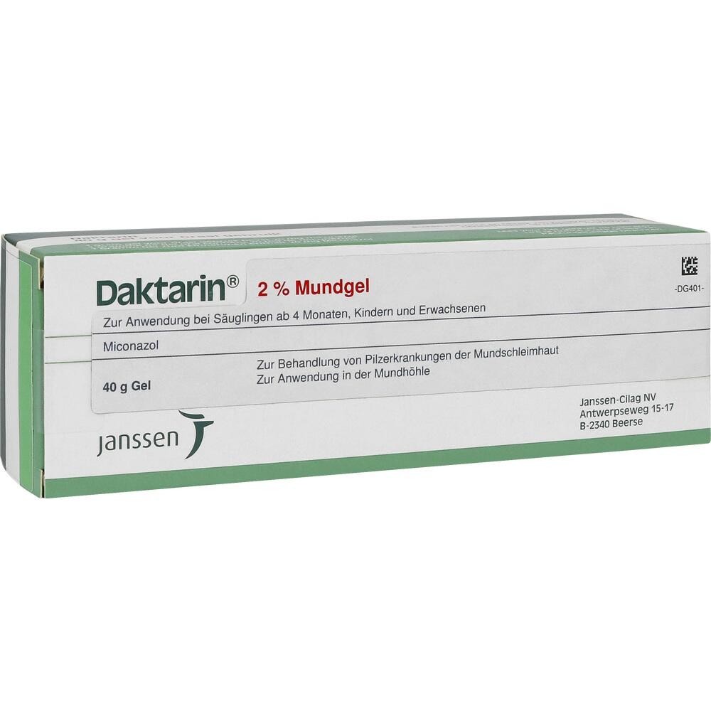 Daktarin 2% Mundgel ist ein Medikament gegen Pilzinfektionen im Mund.