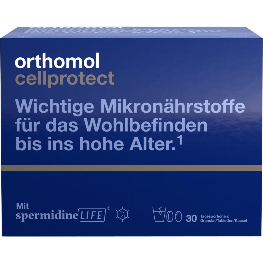 Eine blaue Verpackung mit Aufschrift über Mikronährstoffe für das Wohlbefinden im Alter.