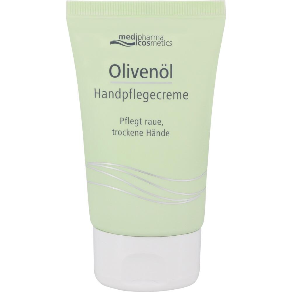 Eine Tube Oliven&ouml;l-Handcreme f&uuml;r trockene H&auml;nde.