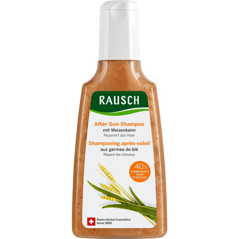 Flasche mit After-Sun-Shampoo von Rausch f&uuml;r die Haarpflege.