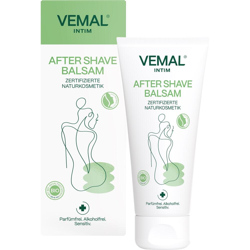 Eine Tube und Schachtel mit "VEMAL After Shave Balsam" für sensible Haut.