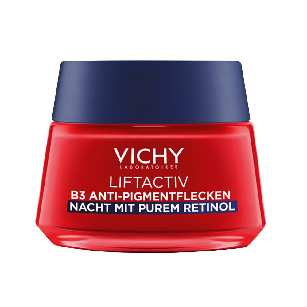 Roter Cremetopf mit blauem Deckel und wei&szlig;em Text.