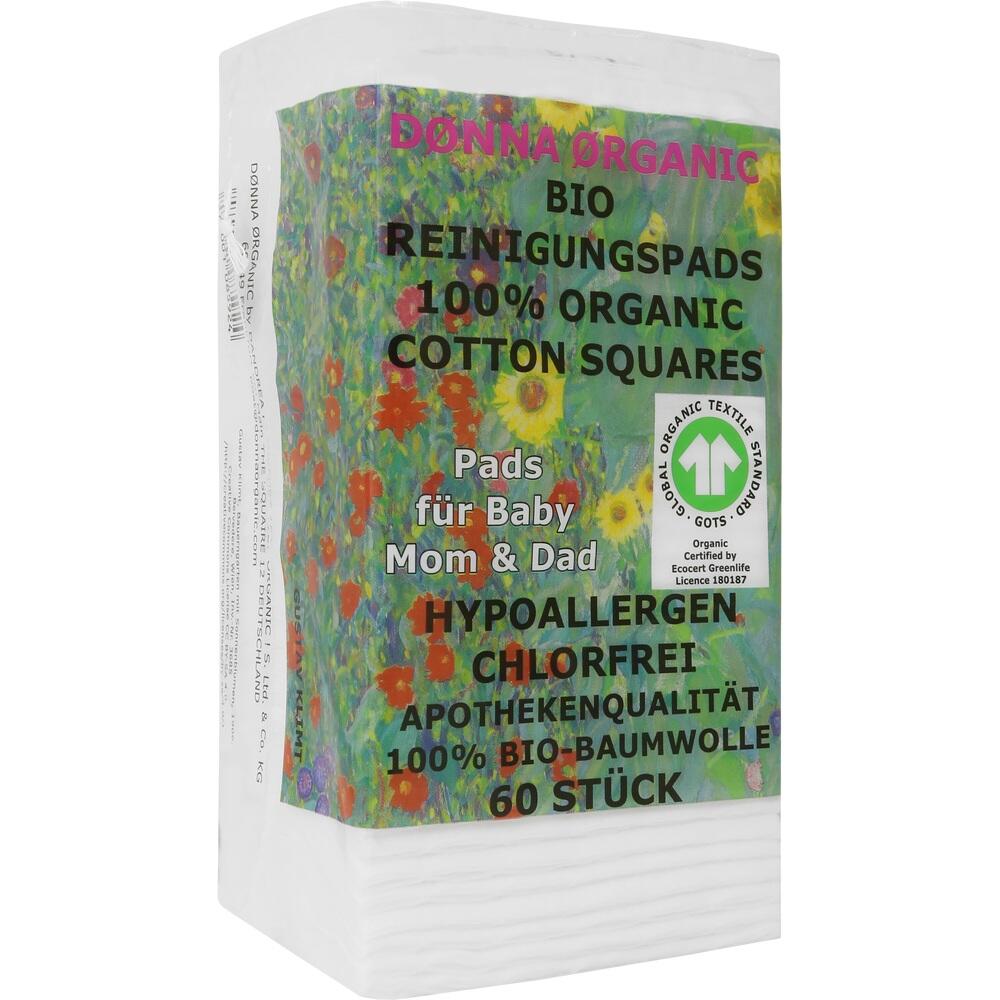 Eine Packung mit organischen Reinigungspads aus Baumwolle für die ganze Familie.